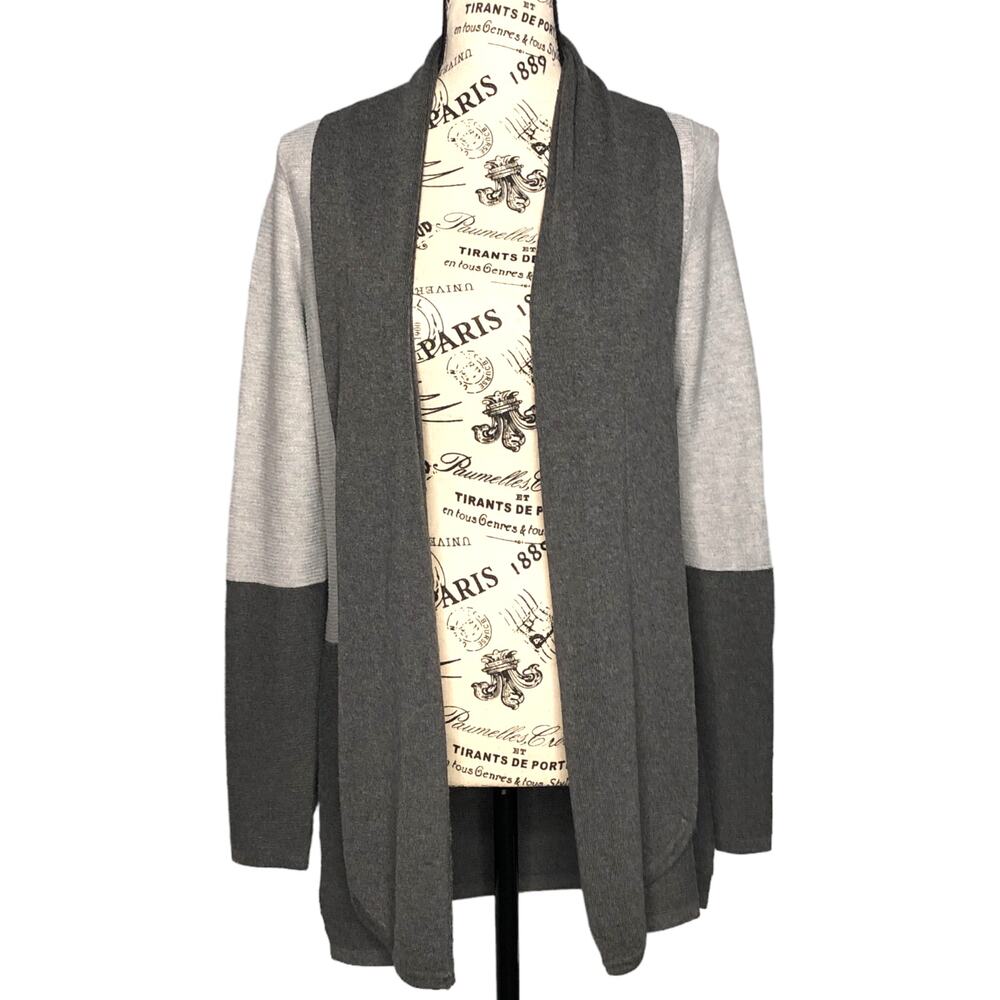 Evolution (S) Stassi Colorblock Open Cardigan - Stitch Fix Two-Toned Ribbed